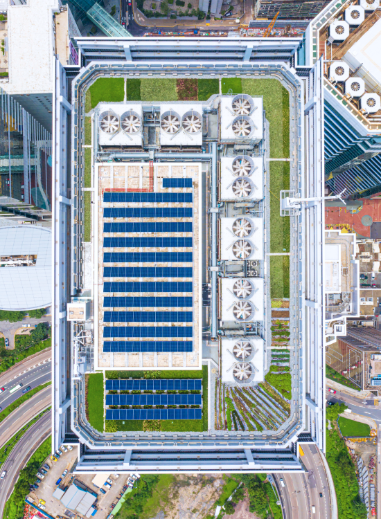 Solar and green space on top of facility-1